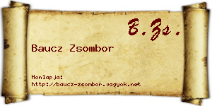 Baucz Zsombor névjegykártya